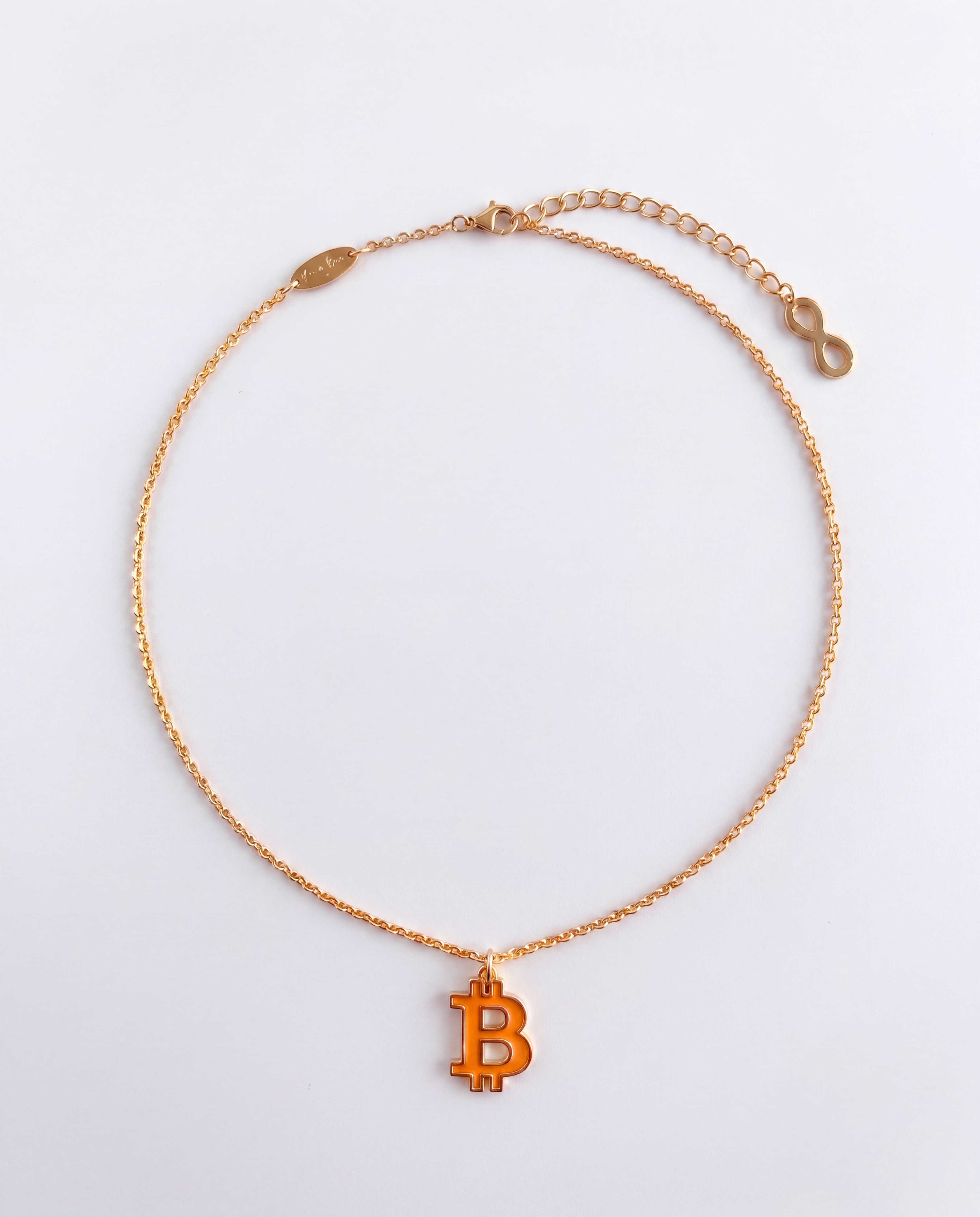 Bitcoin Orange Icon Necklace